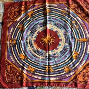 Hermes Zodiac Silk Scarf.